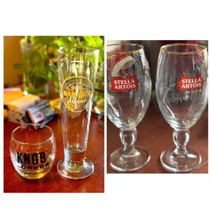 Branded bar glassware. 4pc set